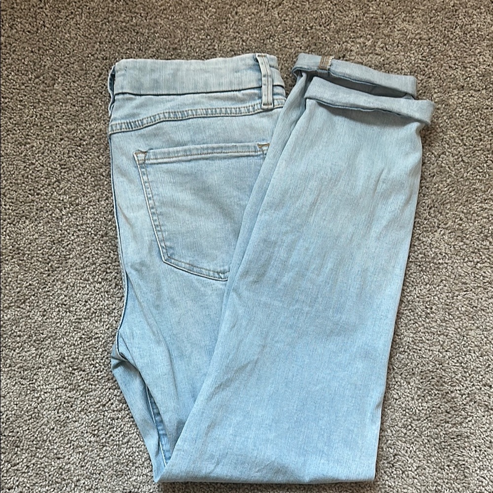 Forever 21 Light Blue Straight Leg Jeans